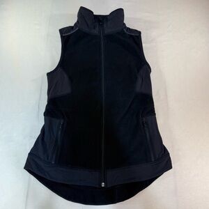 Athleta Black Sleeveless Vest Fleece Women’s Small